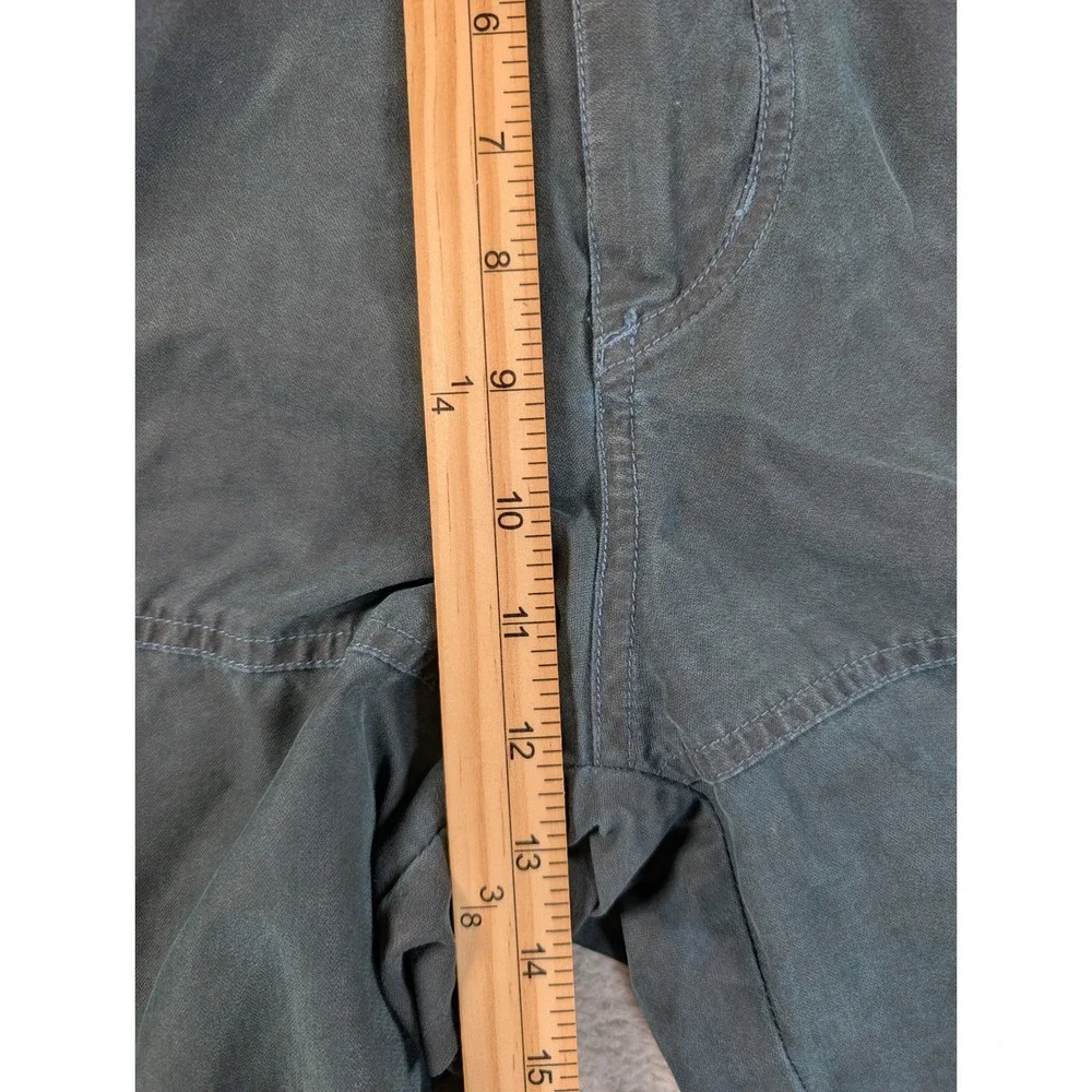 Kuhl Mens Cargo Shorts Size 40 Charcoal Gray Blue Stitching Patina Outdoor Gorp